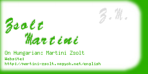 zsolt martini business card